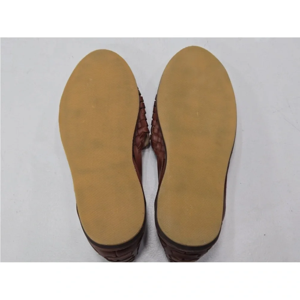 Nisolo Brown Woven Leather Huarache Sandals